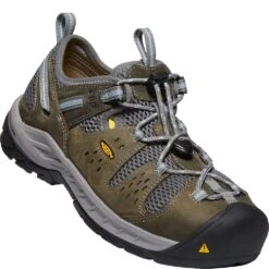 KEEN Utility Women's Atlanta Cool II ESD Safety Shoes - Gargoyle/Blue Fo -Fashion Shoes Store KE1023220 6