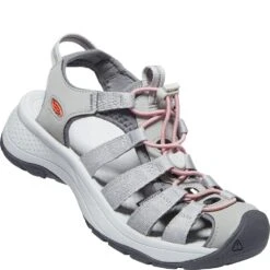 KEEN Women's Astoria West Sandals - Grey/Coral -Fashion Shoes Store KE1023589 5