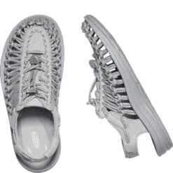 KEEN Women's Uneek Sandals - Silver/Drizzle -Fashion Shoes Store KE1025195 3