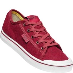 KEEN Women's Elsa Lite Felt Sneakers - Red Felt/Vapor -Fashion Shoes Store KE1025425 5