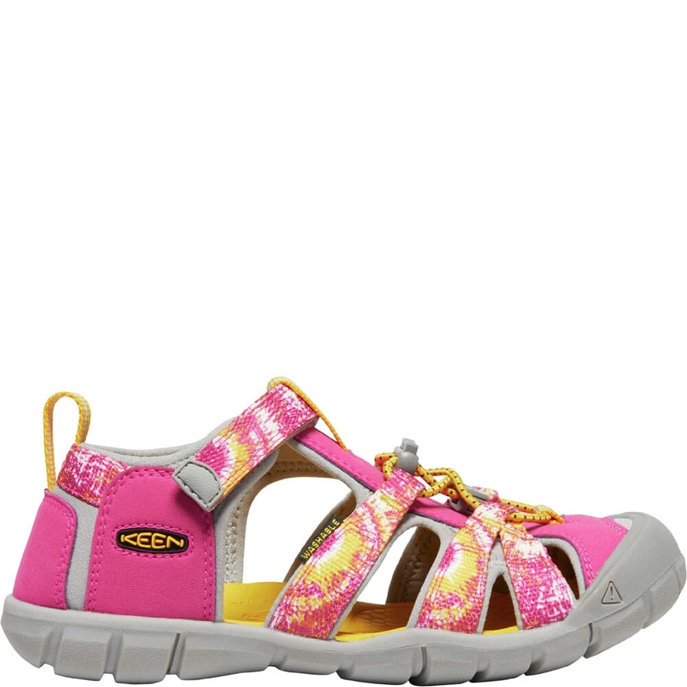 KEEN Big Kid's Seacamp II CNX Sandals - Multi/Keen Yellow 4 KEEN Big Kid's Seacamp II CNX Sandals - Multi/Keen Yellow - Image 2