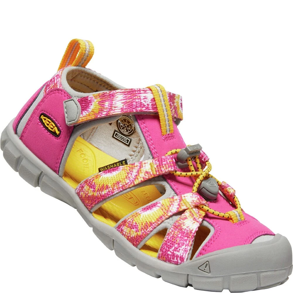 KEEN Big Kid's Seacamp II CNX Sandals - Multi/Keen Yellow 5 KEEN Big Kid's Seacamp II CNX Sandals - Multi/Keen Yellow - Image 3