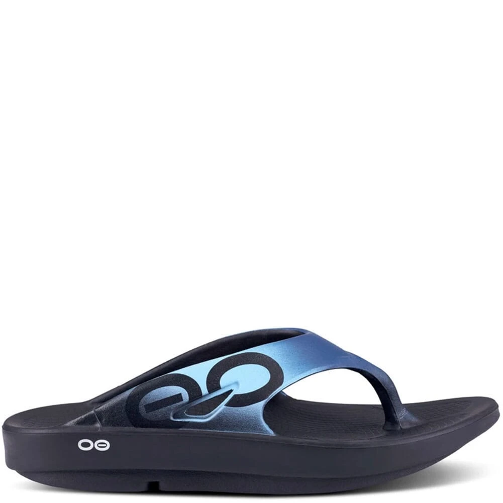 OOFOS Unisex OOriginal Sport Sandals - Black/Azul 5 OOFOS Unisex OOriginal Sport Sandals - Black/Azul - Image 3