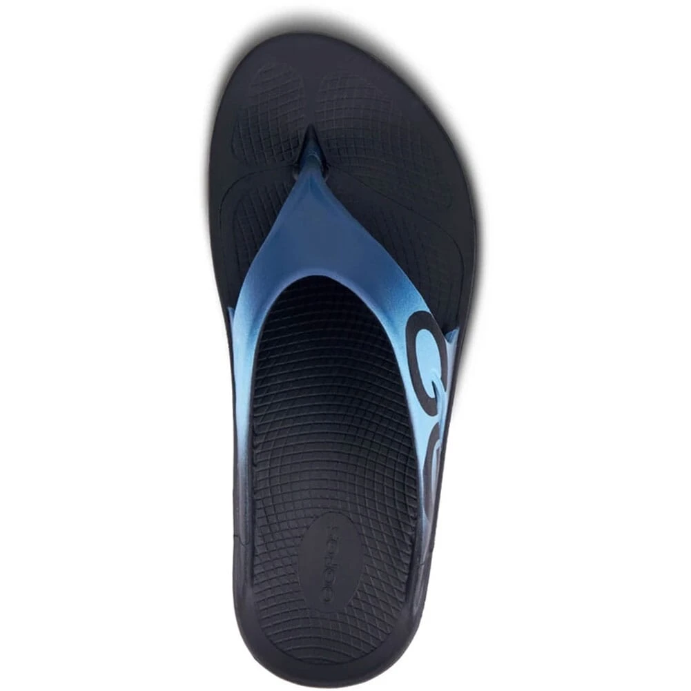 OOFOS Unisex OOriginal Sport Sandals - Black/Azul 6 OOFOS Unisex OOriginal Sport Sandals - Black/Azul - Image 4