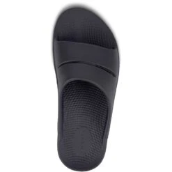 OOFOS Unisex OOAHH Slides - Black -Fashion Shoes Store OF1100 BLK 4