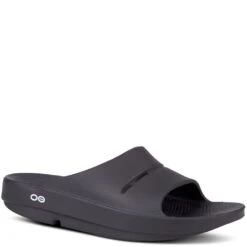 OOFOS Unisex OOAHH Slides - Black -Fashion Shoes Store OF1100 BLK 5