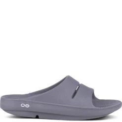 OOFOS Unisex OOAHH Slides - Slate -Fashion Shoes Store OF1100 SLATE 2
