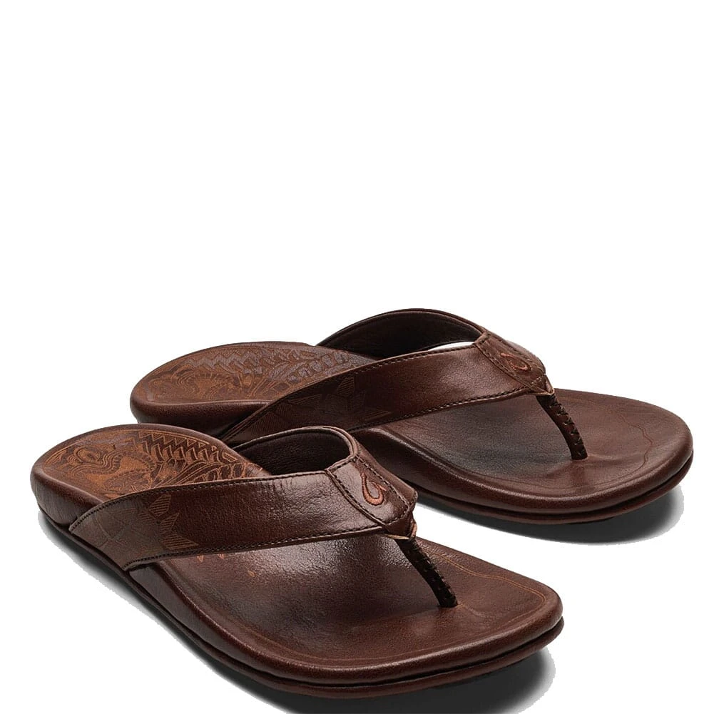 Olukai Men's Kulia Sandals - Dark Wood 4 Olukai Men's Kulia Sandals - Dark Wood - Image 2