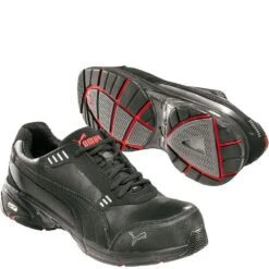 Puma Men's Velocity Low Safety Shoes - Black/Red