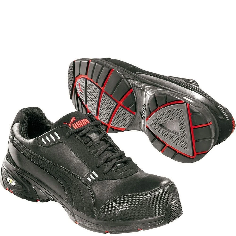 Puma Men's Velocity Low Safety Shoes - Black/Red 3 Puma Men's Velocity Low Safety Shoes - Black/Red