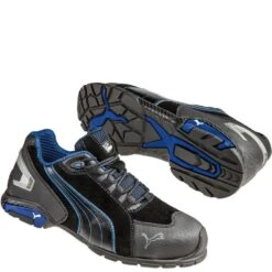 Puma Men's Rio Low Safety Shoes - Black/Blue