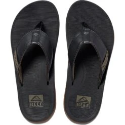 Reef Men's Santa Anna Flip Flops - Black 8 Reef Men's Santa Anna Flip Flops - Black -Fashion Shoes Store RFCI4650 BLA 2