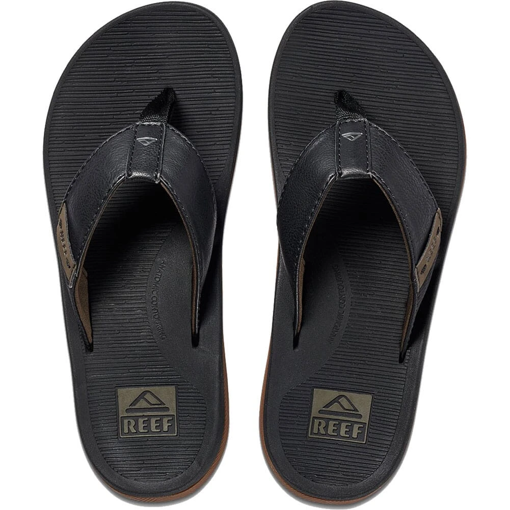 Reef Men's Santa Anna Flip Flops - Black 5 Reef Men's Santa Anna Flip Flops - Black - Image 3
