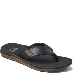 Reef Men's Santa Anna Flip Flops - Black 9 Reef Men's Santa Anna Flip Flops - Black -Fashion Shoes Store RFCI4650 BLA 3