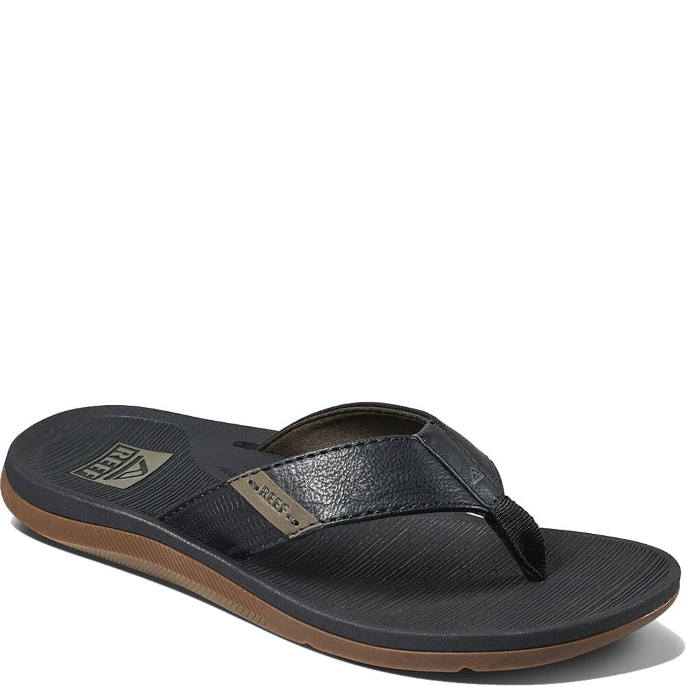 Reef Men's Santa Anna Flip Flops - Black 6 Reef Men's Santa Anna Flip Flops - Black - Image 4