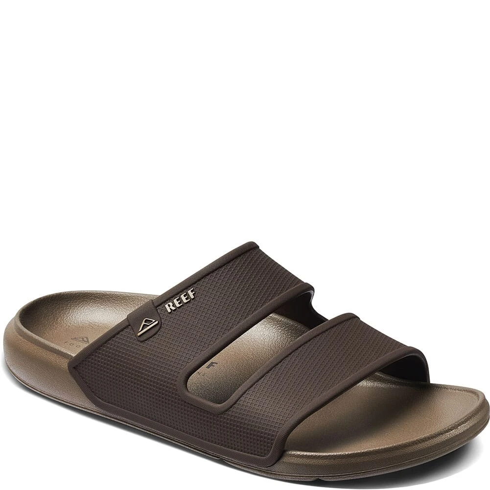 Reef Men's Oasis Double Up Slides - Brown/Tan 3 Reef Men's Oasis Double Up Slides - Brown/Tan