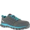 Reebok Women's Sublite Safety Shoes - Grey/Turquoise -Fashion Shoes Store RKRB045