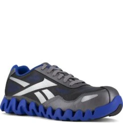 Reebok Men's Zig Pulse Safety Shoes - Grey/Blue -Fashion Shoes Store RKRB3018 3