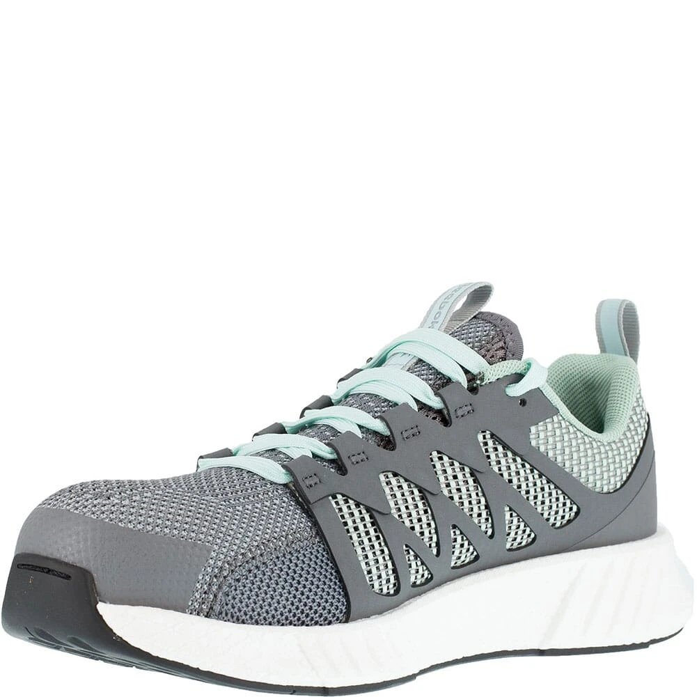 Reebok Women's Fusion Flexweave Safety Shoes - Grey/Mint Green 6 Reebok Women's Fusion Flexweave Safety Shoes - Grey/Mint Green - Image 4