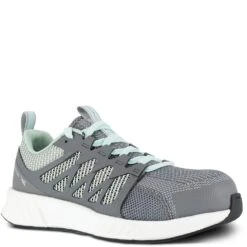 Reebok Women's Fusion Flexweave Safety Shoes - Grey/Mint Green 11 Reebok Women's Fusion Flexweave Safety Shoes - Grey/Mint Green -Fashion Shoes Store RKRB316 4