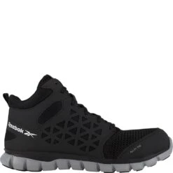 Reebok Men's Sublite Cushion Mid Safety Shoes - Black -Fashion Shoes Store RKRB4141 2