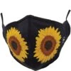 Socksmith Unisex Sunflower Face Mask - Black -Fashion Shoes Store SCXFM007S BLK