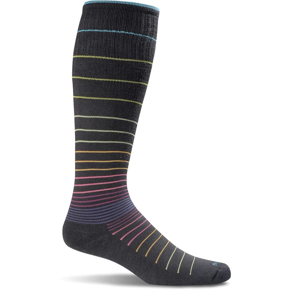 Sockwell Women's Circulator Socks - Black Stripe 3 Sockwell Women's Circulator Socks - Black Stripe
