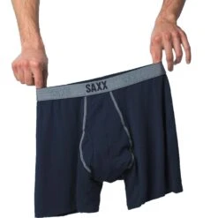 Saxx Men's Platinum Underwear Boxer Briefs - Navy