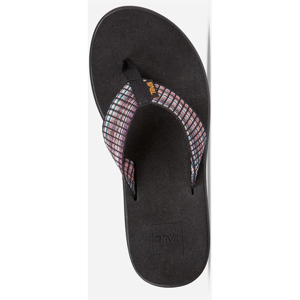 Teva Women's Voya Flip Flop - Bar Street Multi Black 5 Teva Women's Voya Flip Flop - Bar Street Multi Black - Image 3