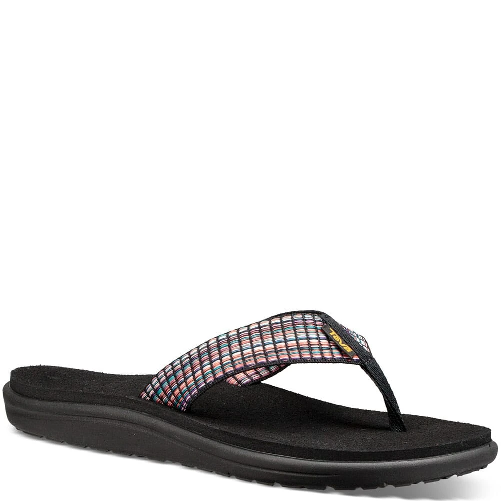 Teva Women's Voya Flip Flop - Bar Street Multi Black 6 Teva Women's Voya Flip Flop - Bar Street Multi Black - Image 4