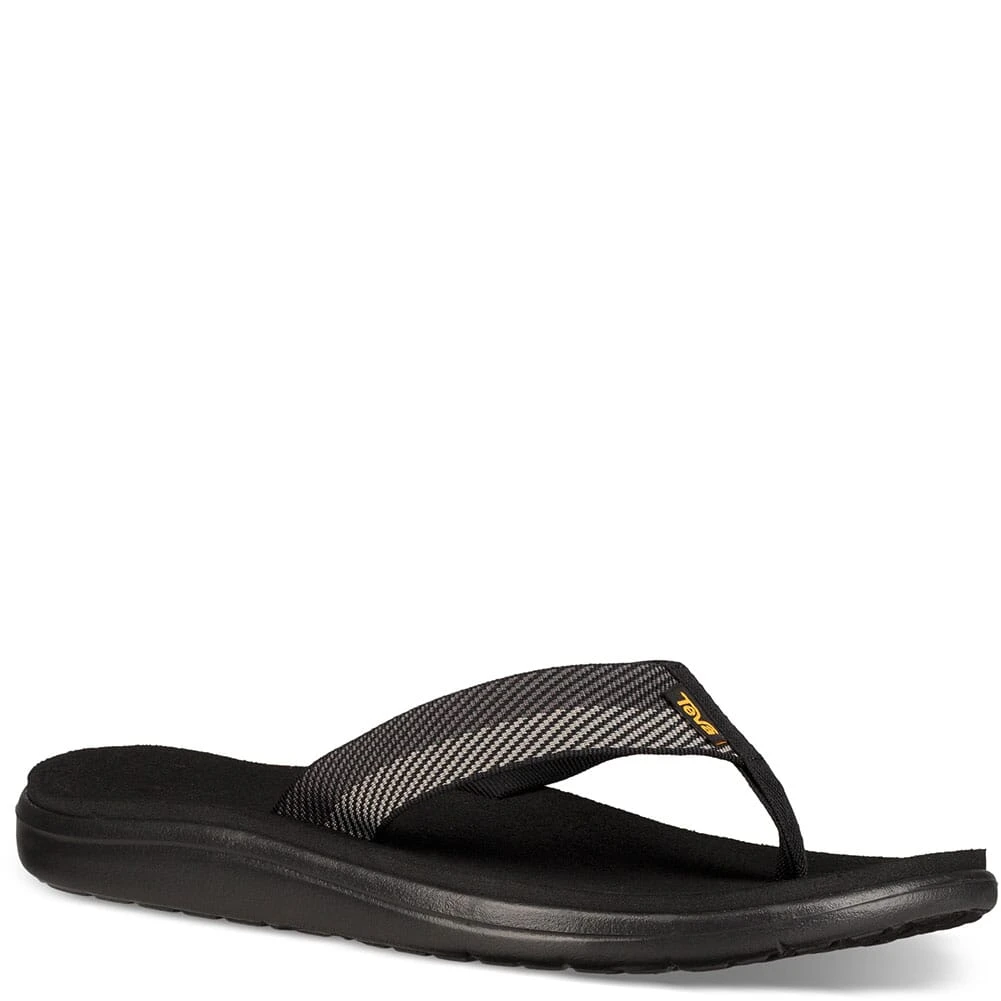 Teva Men's Voya Flip Flop - Vori Black Gray 6 Teva Men's Voya Flip Flop - Vori Black Gray - Image 4