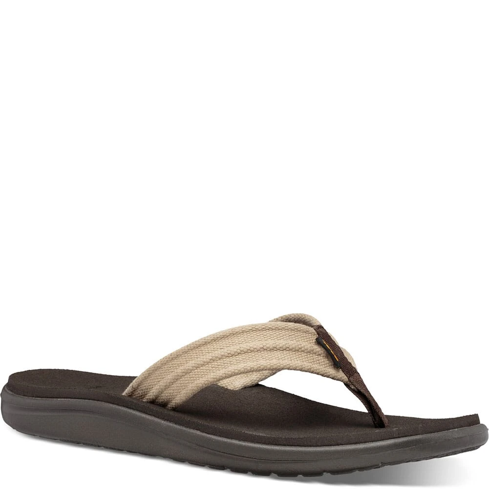 Teva Men's Voya Canvas Flip Flops - Dune 8 Teva Men's Voya Canvas Flip Flops - Dune - Image 6