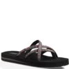 Teva Women's Olowahu Flip Flops - Felicitas Black -Fashion Shoes Store TV6840 FBLCK