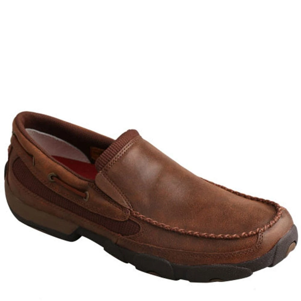 Twisted X Men's Slip-on Driving Moccasins - Brown 4 Twisted X Men's Slip-on Driving Moccasins - Brown - Image 2