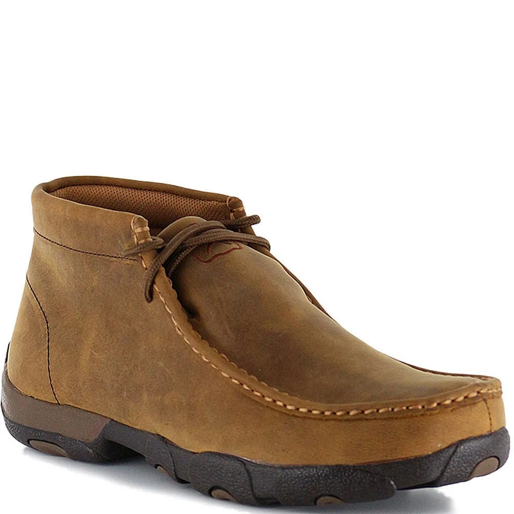 Twisted X Men's Driving Moc Casual Shoes - Distressed Saddle 3 Twisted X Men's Driving Moc Casual Shoes - Distressed Saddle