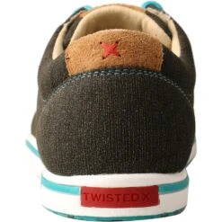 Twisted X Women's Kicks Casual Shoes - Charcoal/Turquoise -Fashion Shoes Store TXWCA0029 3