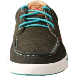 Twisted X Women's Kicks Casual Shoes - Charcoal/Turquoise -Fashion Shoes Store TXWCA0029 4