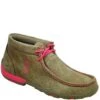 Twisted X Women's Driving Moccasin Casual Shoes - Bomber/ Pink Breast Ca
