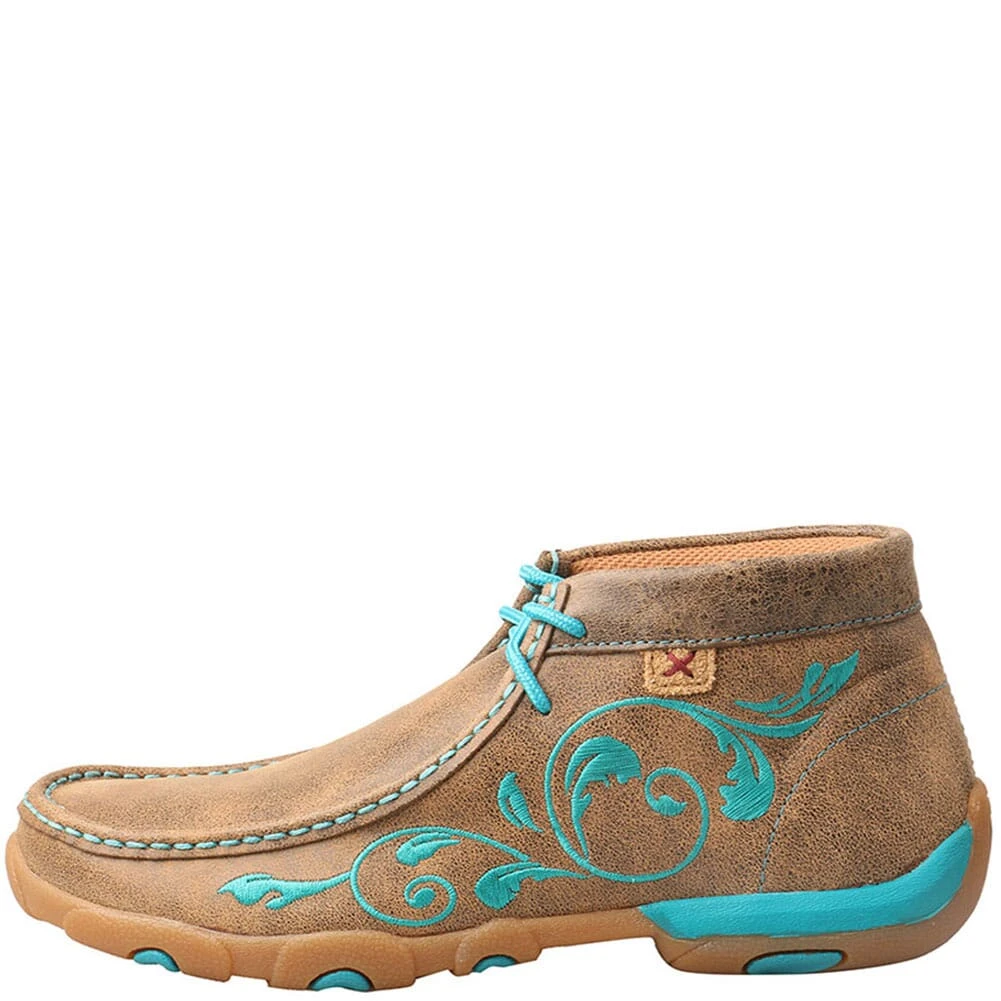 Twisted X Women's Driving Moc Chukka - Bomber/Turquoise 4 Twisted X Women's Driving Moc Chukka - Bomber/Turquoise - Image 2