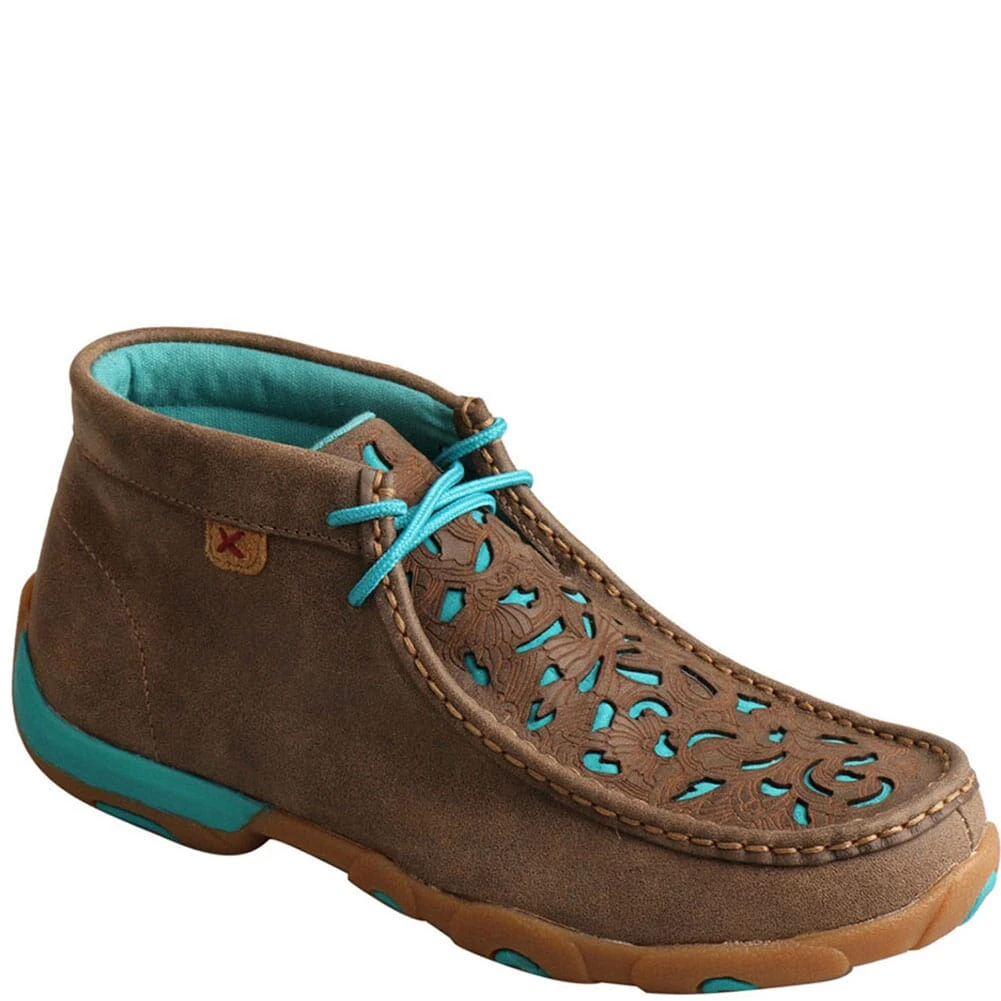 Twisted X Women's Driving Moc Chukka - Bomber/Teal 8 Twisted X Women's Driving Moc Chukka - Bomber/Teal - Image 6