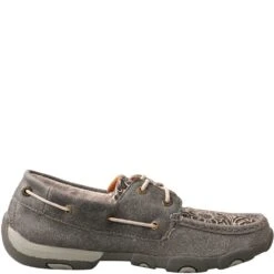 Twisted X Women's Boat Shoe Driving Moc - Grey/Multi -Fashion Shoes Store TXWDM0130 2