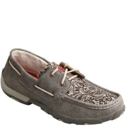 Twisted X Women's Boat Shoe Driving Moc - Grey/Multi -Fashion Shoes Store TXWDM0130 5