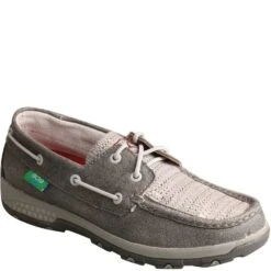 Twisted X Women's Driving Moc Boat Shoes - Grey/Light Grey -Fashion Shoes Store TXWXC0007 5